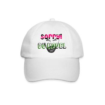 Sorry Du Model - Baseballkappe - Weiß/Weiß - Vorne