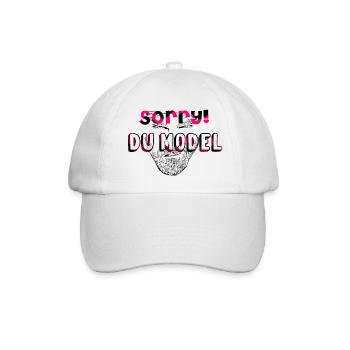 Sorry Du Model - Baseballkappe - Weiß/Weiß - Vorne