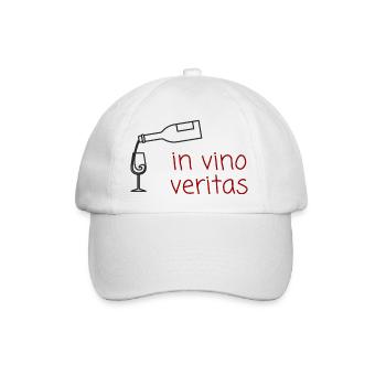 In vino veritas - Baseballkappe - Weiß/Weiß - Vorne