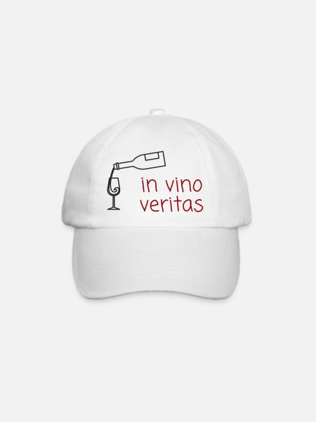 In vino veritas - Baseballkappe - Weiß/Weiß