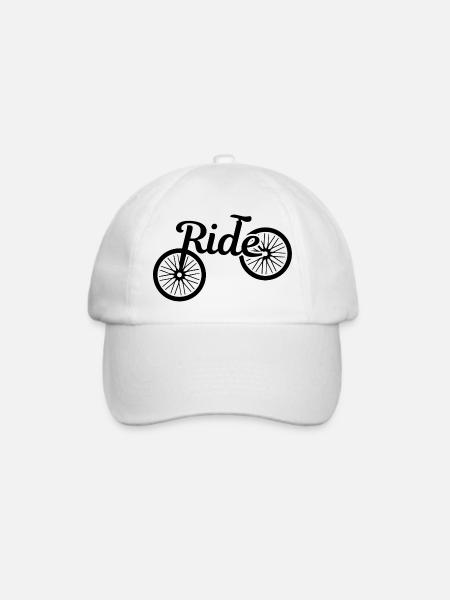 Ride the bicycle - Baseballkappe - Weiß/Weiß