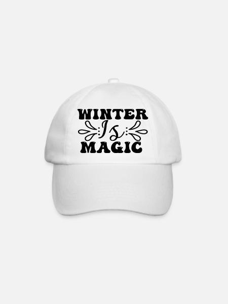 Winter Is Magic - Baseballkappe - Weiß/Weiß