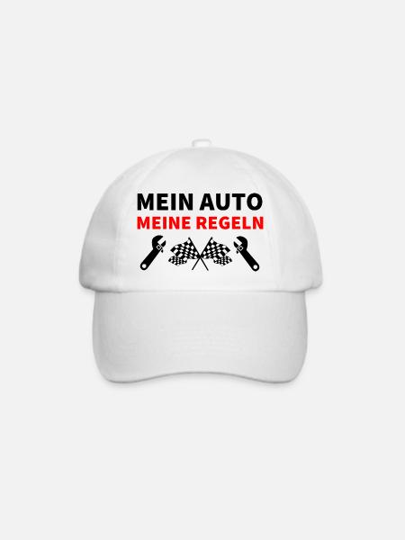 Auto - Baseballkappe - Weiß/Weiß
