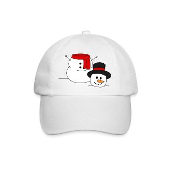 Kopfloser Schneemann - Baseballkappe - Weiß/Weiß - Vorne