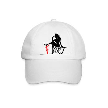 F. Art - Cooler Print - Baseballkappe - Weiß/Weiß - Vorne