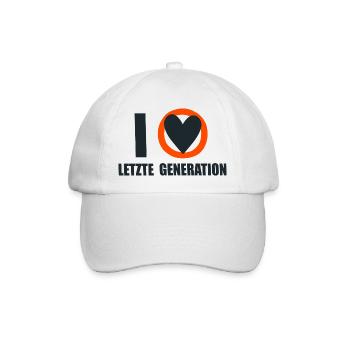 Letzte Generation - Design 6 - Baseballkappe - Weiß/Weiß - Vorne