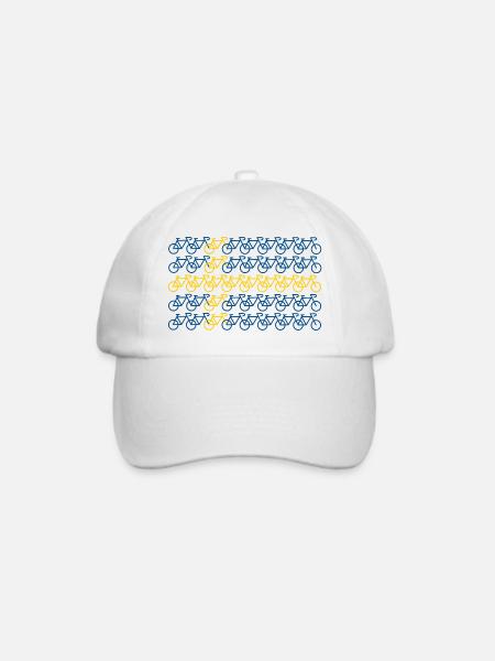 Schweden Fahrradflagge - Baseballkappe - Weiß/Weiß