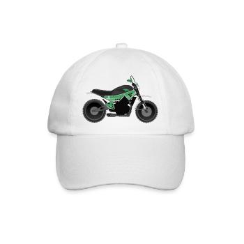 Motorrad in einem köstlichen Motiv. - Baseballkappe - Weiß/Weiß - Vorne