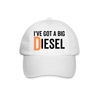 Ich habe einen großen Diesel - Baseballkappe - Weiß/Weiß - Vorne