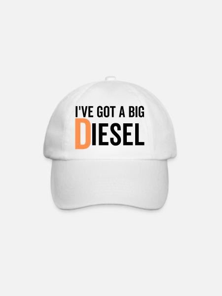Ich habe einen großen Diesel - Baseballkappe - Weiß/Weiß