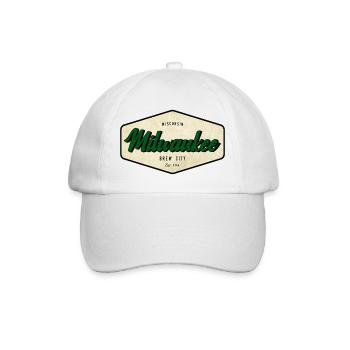Milwaukee Brauort Vintage Etikett - Baseballkappe - Weiß/Weiß - Vorne