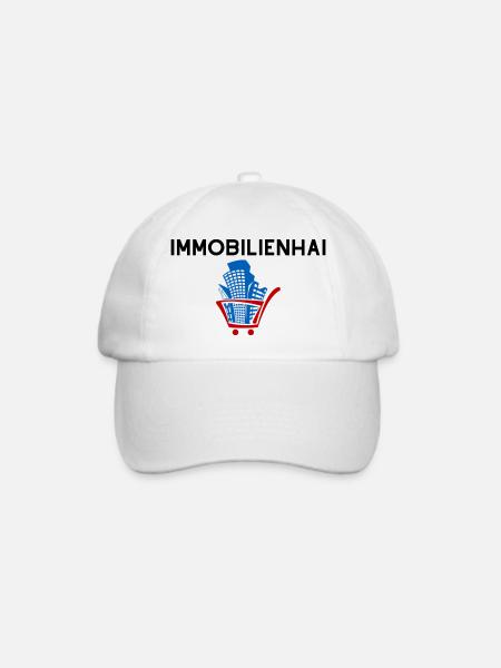 Immobilienhai - Baseballkappe - Weiß/Weiß
