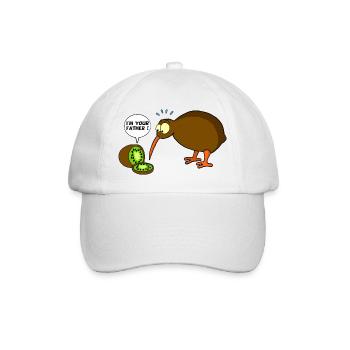 Kiwi vs. Kiwi - Baseballkappe - Weiß/Weiß - Vorne