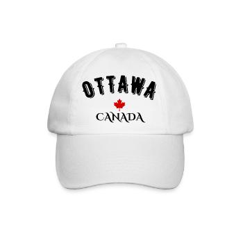 Ottawa Kanada - Baseballkappe - Weiß/Weiß - Vorne