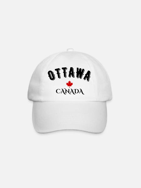 Ottawa Kanada - Baseballkappe - Weiß/Weiß