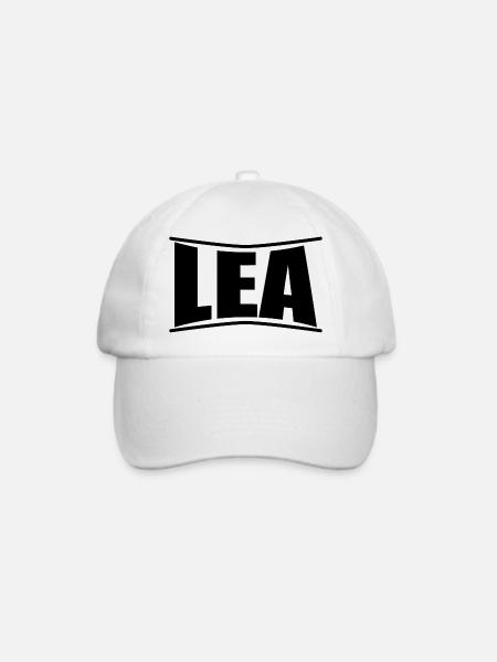 T-Shirt Lea T-Shirt Geschenkidee - Baseballkappe - Weiß/Weiß