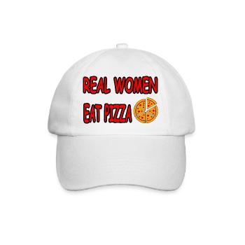 Pizza - Baseballkappe - Weiß/Weiß - Vorne