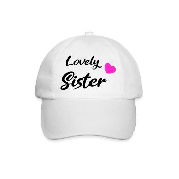 Lovely Sister Black - Baseballkappe - Weiß/Weiß - Vorne