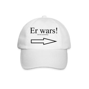 Er wars! (ich bin unschuldig) Meme Collection - Baseballkappe - Weiß/Weiß - Vorne