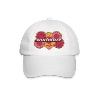 Soulmate - Valentinsgeschenk Liebe - Baseballkappe - Weiß/Weiß - Vorne