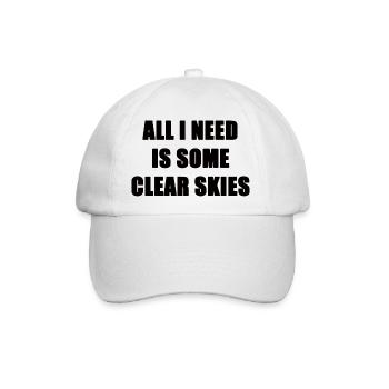 klarer Himmel schwarz - Baseballkappe - Weiß/Weiß - Vorne