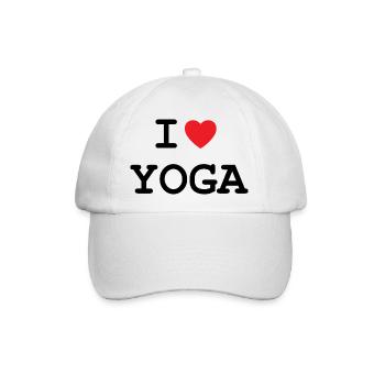 Ich liebe Yoga - Baseballkappe - Weiß/Weiß - Vorne