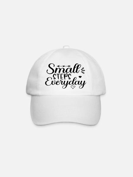 Small Steps Everyday - Baseballkappe - Weiß/Weiß