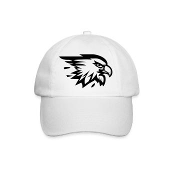 Adlerkopf mit Flügel im Profil - Baseballkappe - Weiß/Weiß - Vorne