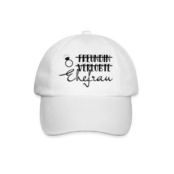 Verlobte Ehefrau Braut Hochzeit Bride hen night - Baseballkappe - Weiß/Weiß - Vorne