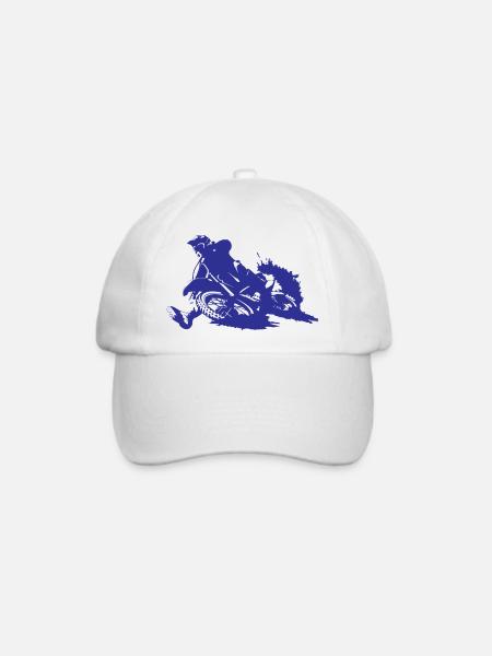 Motocross - Baseballkappe - Weiß/Weiß