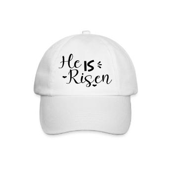 He Is Risen - Baseballkappe - Weiß/Weiß - Vorne