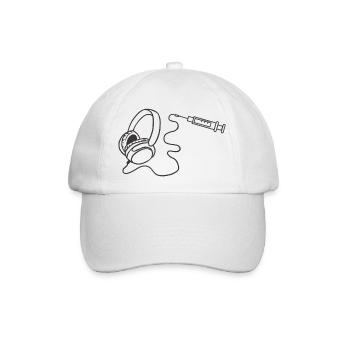 Beat im Ohr - Baseballkappe - Weiß/Weiß - Vorne