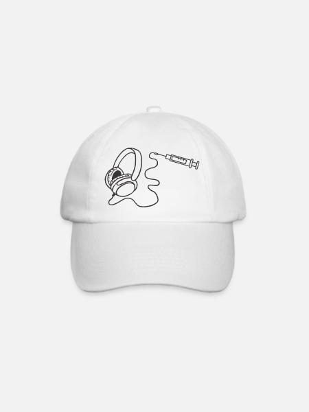 Beat im Ohr - Baseballkappe - Weiß/Weiß