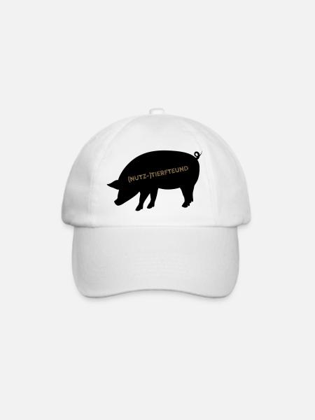 (Nutz-)tierfreund - Baseballkappe - Weiß/Weiß