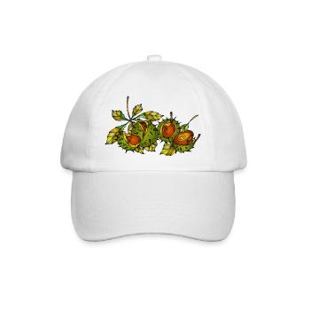 Kastanien - Baseballkappe - Weiß/Weiß - Vorne