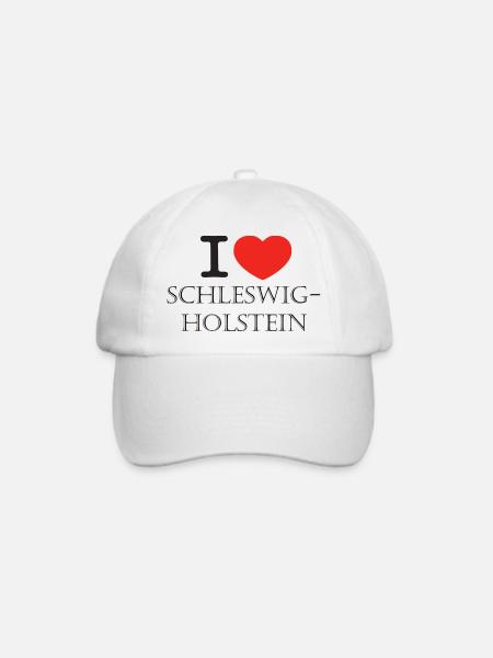 I Love Schleswig-Holstein - Baseballkappe - Weiß/Weiß