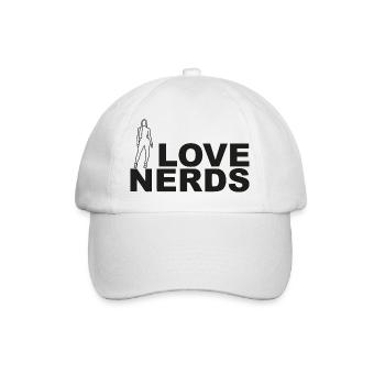 Ich liebe Nerds - Baseballkappe - Weiß/Weiß - Vorne