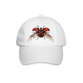 Großer Marienkäfer - Riesiger Marienkäfer - Baseballkappe - Weiß/Weiß - Vorne