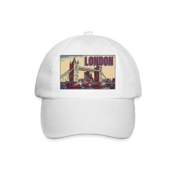 London Tower bridge skyline - Baseballkappe - Weiß/Weiß - Vorne