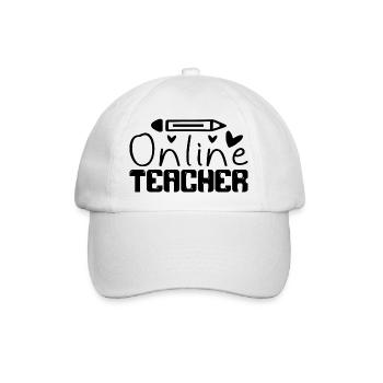 Online Teacher - Baseballkappe - Weiß/Weiß - Vorne