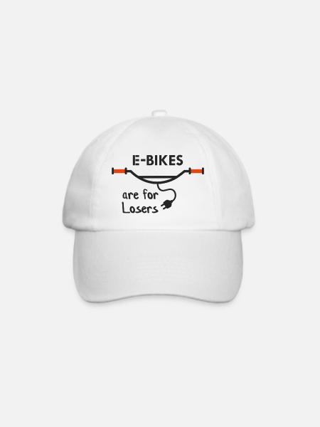 E-Bikes sind für Verlierer - Baseballkappe - Weiß/Weiß