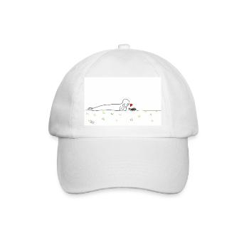 Käferchen mit Freund:in - Baseballkappe - Weiß/Weiß - Vorne