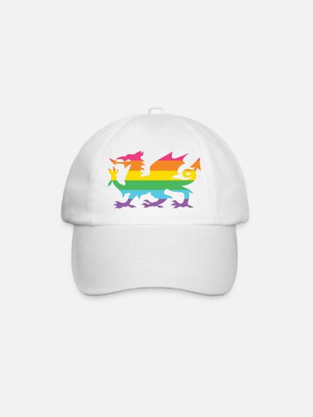 Pride Month LGBTQ - LGBTQ Walisischer Drache - Baseballkappe - Weiß/Weiß