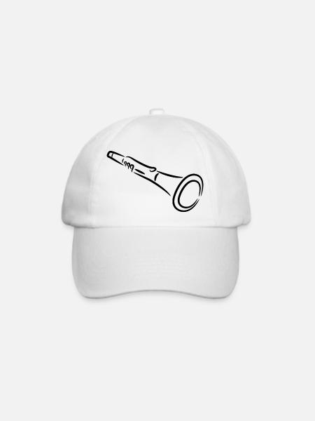 Klarinette - Baseballkappe - Weiß/Weiß