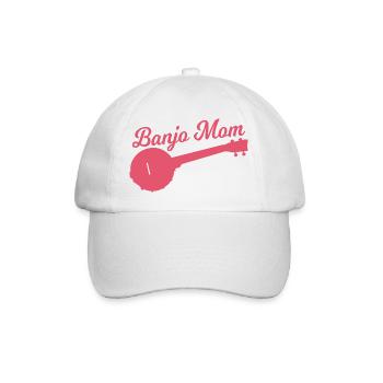 Banjospieler Mutter - Baseballkappe - Weiß/Weiß - Vorne