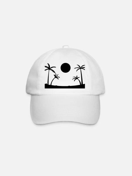 beach - Baseballkappe - Weiß/Weiß