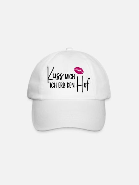 Küss mich Ich erb den Hof - Baseballkappe - Weiß/Weiß