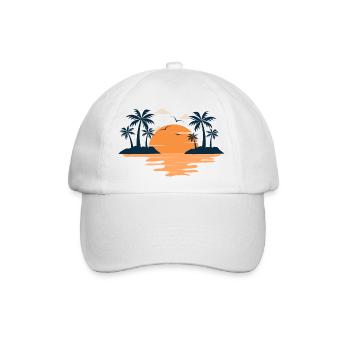 Sommerurlaub am Meer - Baseballkappe - Weiß/Weiß - Vorne