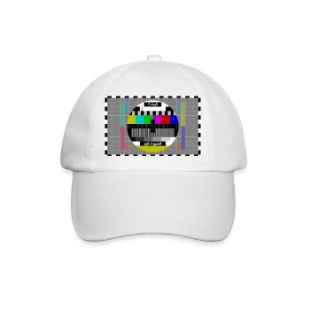 TV Testbild Arabisch - Baseballkappe - Weiß/Weiß - Vorne