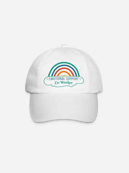 Emotionaler Support Mitarbeiter Work Bestie blau - Baseballkappe - Weiß/Weiß